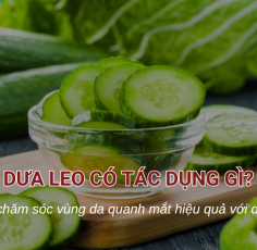 Dưa leo có tác dụng gì? Cách chăm sóc vùng da quanh mắt hiệu quả với dưa leo